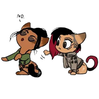 👭 193f175a NO. cat, cute, anime, meme, sticker telegram sticker