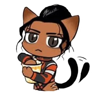 🍿 6f05335b cat, animal, cartoon, sticker, illustration telegram sticker