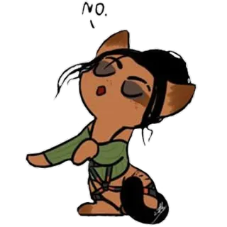 ✋ d290eceb NO. cat, no, animal telegram sticker