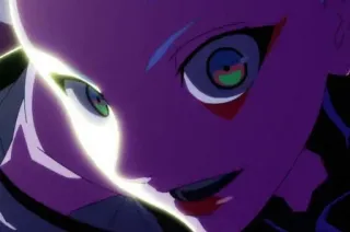 😏 94019673 Anime, Karakter, Cyberpunk, Neon, Close-up, Seni whatsapp sticker