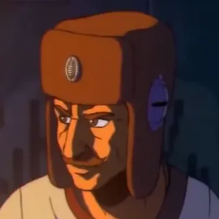 😏 2c65d74f militar, chapéu, russo, homem, desenho animado telegram sticker