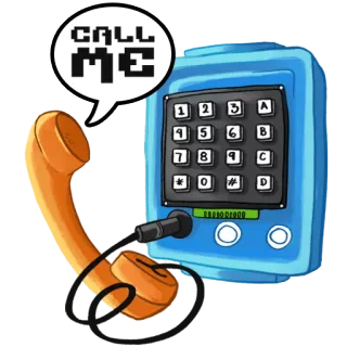 📞 9661cd83 CALL ME telefon, komunikacja, rozmowa, telefon, wybieranie, retro telegram sticker