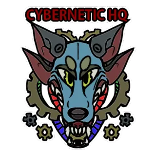 😌 2c5d62ab CYBERNETIC HQ 사이버네틱, 늑대, 동물, 기어, 로봇, 마스코트 telegram sticker