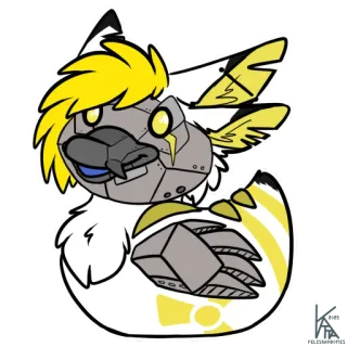 🦆 5cf04236 퍼리, 로봇, 새, 만화, 동물, 귀여운 telegram sticker