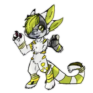 😊 b0e5f7c8 퍼리, 인수, 만화, 캐릭터, 동물, 귀여운, 판타지 telegram sticker