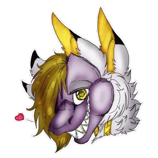 😘 c81195de 퍼리, 동물, 만화, 하트, 귀여운, 의인화, 캐릭터, 일러스트 telegram sticker