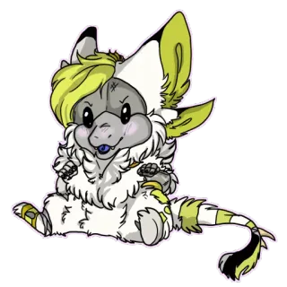 😋 dedffb8a 퍼리, 귀여운, 카와이, 만화, 동물, 캐릭터 telegram sticker