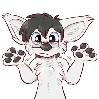 😕 86e503df 擬人化, ケモノ, 動物, アニメ telegram sticker