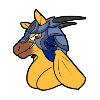 🎩 54c2444f 龙, 兽人, 盔甲, 幻想, 生物, 插图 telegram sticker