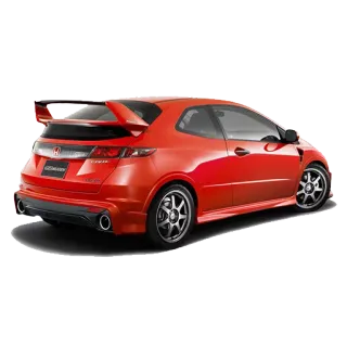 🏎 9f97baba samochód, honda, civic, type r, czerwony, auto whatsapp sticker