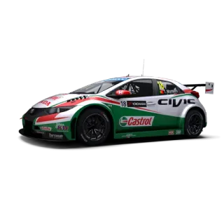 🚗 9ff05edc honda, civic, wyścigi, castrol, motorsport, pojazd, samochód whatsapp sticker