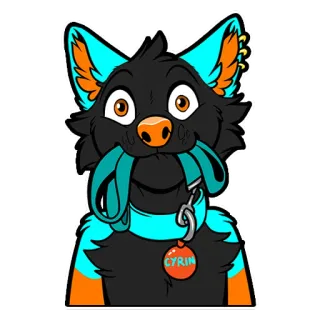 🐶 515b44ca CYRIN Furry, Kartun, Anjing, Binatang, Karakter, Peliharaan telegram sticker