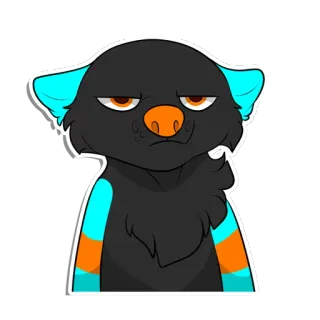 😑 5b66354d kartun, ilustrasi, stiker, hewan telegram sticker