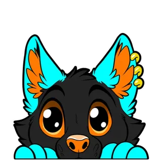 👀 b3300398 Furry, Anthro, Binatang, Kucing, Telinga, Lucu, Kartun, Stiker telegram sticker