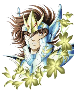 😏 37c6373f Seiya Saint Seiya 动漫, 漫画, 圣斗士星矢, 星矢, 盔甲, 花 telegram sticker