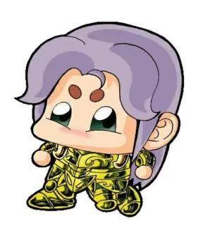 😊 c313eb2c Q版, 动漫, 漫画, 角色, 金色盔甲 telegram sticker