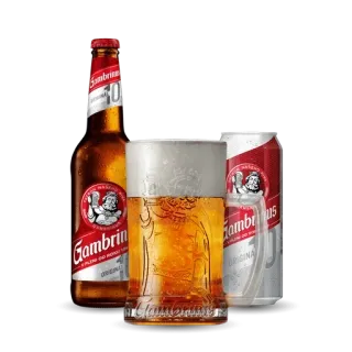 🍺 32299ddd Gambrinus bier, alcohol, drank, Gambrinus, fles, blik telegram sticker