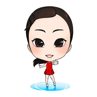 👋 8ffa30b2 Pattinaggio artistico, Anime, Cartone animato, Donna, Adesivo, Carino, Kawaii telegram sticker