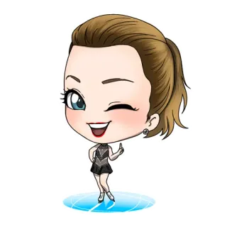 😉 b8149b49 Cartone animato, Donna, Ragazza, Carino, Pattinaggio artistico, Atleta telegram sticker