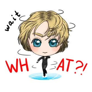 😧 f82c44d9 WHAT?! Anime, Pattinaggio artistico, Esclamazione, Domanda telegram sticker