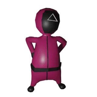 💃 09ce1501 Squid Game squid game, triangle, guard whatsapp sticker