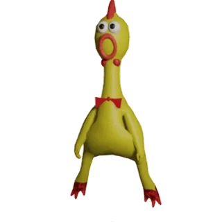 🐥 5d10fff9 chicken, rubber chicken, toy, novelty whatsapp sticker