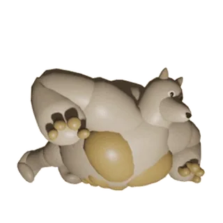 🕺 87069e4b bear, animal, cartoon, chubby whatsapp sticker