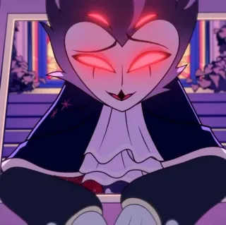 🌠 5e2b2643 Stolas Helluva Boss animasi, iblis, burung hantu, Helluva Boss, Stolas, kartun, acara TV telegram sticker