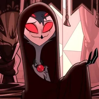 🌠 88cc0148 Stolas Helluva Boss kartun, iblis, burung hantu, Helluva Boss, Stolas, tokoh kartun telegram sticker