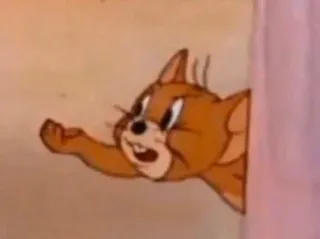 🖤 316230a9 Jerry Mouse Tom and Jerry Hoạt hình, Chuột, Ngó nghiêng, Hài hước, Nhân vật telegram sticker