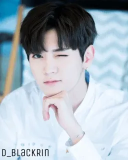 ✨ 3e4502d2 D_BLACKRIN ผู้ชาย, ขยิบตา, ภาพเหมือน, เซลฟี่, เกาหลี, เอเชีย, นักแสดง telegram sticker