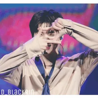 ✨ 4b0a9d45 D_BLACKRIN บุคคล, ไอดอล, เคป็อป, ผู้ชาย, ภาพบุคคล, ท่าทาง telegram sticker