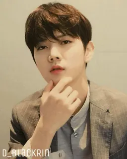 ✨ 823016b8 D_BLACKRIN ภาพเหมือน, ผู้ชาย, คน, ชายหนุ่ม, เกาหลี, นักร้อง telegram sticker
