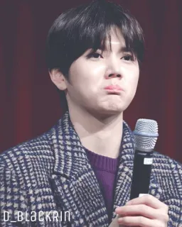 ✨ ac4bc7fd D_BLACKRIN คน, ผู้ชาย, ไมโครโฟน, น่ารัก, ภาพเหมือน telegram sticker