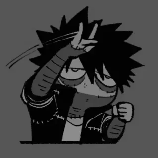 🌑 9247106e Dabi My Hero Academia Anime, Méchant, Dabi, My Hero Academia, Geste telegram sticker