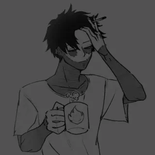 🔥 386afc90 Dabi My Hero Academia anime, my hero academia, dabi, cigarette, character, fanart telegram sticker