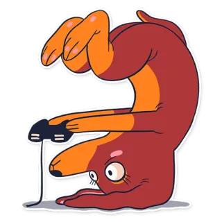 🎮 35af0e5e 狗, 动物, 卡通, 搞笑, 瑜伽 telegram sticker
