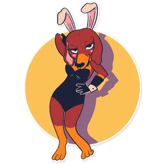 🐰 cc0d7d4e 狗, 兔子, 动物, 服装 telegram sticker