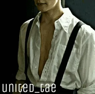 🦄 22973e90 united_tae person, shirt, suspenders whatsapp sticker