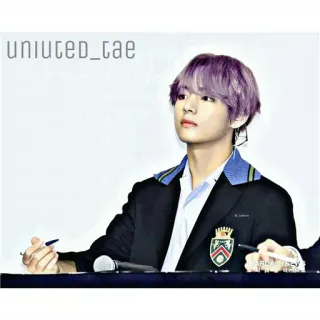 💸 857f4e7f V uniuted_tae kpop, bts, idol, singer, purple hair whatsapp sticker