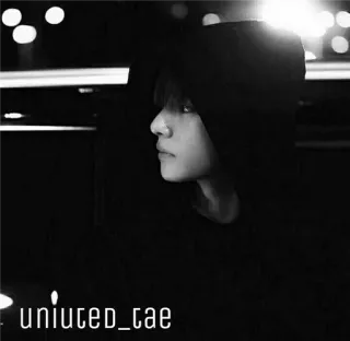 🌿 a0dd6c26 united_tae person, portrait, black and white, hoodie whatsapp sticker