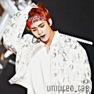 💿 a9f3fb33 uniuceo_tae person, male, bandana, singer whatsapp sticker