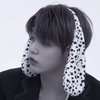 🫐 44ce2d4b persona, orejas, disfraz, retrato, hombre, orejas de perro, kpop, asiático telegram sticker