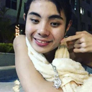 😀 6cb3f3d0 orang, pria, handuk, wajah, potret whatsapp sticker