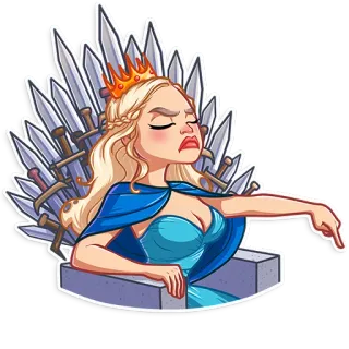 👇 6303d39a Daenerys Targaryen Game of Thrones daenerys targaryen, game of thrones, trône de fer, reine, série tv telegram sticker