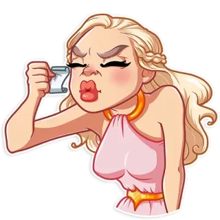 🤔 2d26770b Daenerys Targaryen Game of Thrones เดเนริส, game of thrones, got, คาลีซี, แม่มังกร, แฟนตาซี, ซีรีส์ telegram sticker