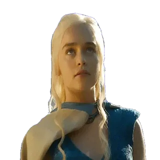 🧐 7d999b31 Daenerys Targaryen Game of Thrones 丹妮莉丝, 权力的游戏, GOT, 奇幻, 角色, 女性, 肖像 telegram sticker