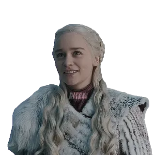 😆 890b9993 Daenerys Targaryen Game of Thrones 丹妮莉丝·坦格利安, 权力的游戏, 艾米莉亚·克拉克, 卡丽熙, 奇幻, 电视剧 telegram sticker