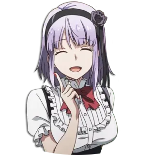 😄 4661c2ce Anime, Ragazza, Carina, Cartone animato, Felice, Personaggio whatsapp sticker