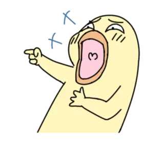 😂 2b7388a4 cartoon, character, funny, meme, scream telegram sticker
